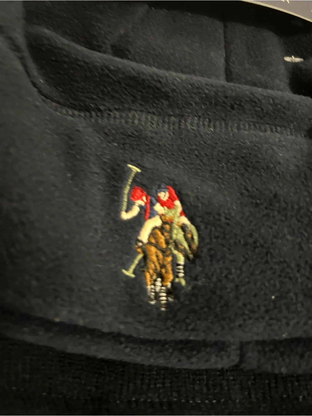 NWT U.S. Polo Assn. Men's Navy Blue Cold Weather Hat & Neck Gaiter Set⁠